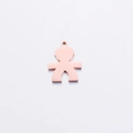 Polished rose gold stainless steel boy figure pendant with smooth mirror finish surface - Rose Gold Boy