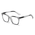 Fashionable oversized square glasses frame with a grey gradient finish and metal rivets - Gradient Grey
