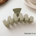 Large matte light green hair claw clip for thick hair 11cm length - Irregular Geometric Style / Diameter Approx 11cm / Gray