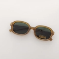 Gafas de sol polarizadas plegables color ámbar con protección UV y montura rectangular - Naranja