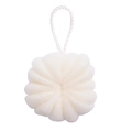 Grande fleur de douche blanche en maille avec cordon de suspension pour mousser - 50 g / Blanc