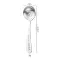 Silver stainless steel dessert spoon with a smiling face pattern and 11.5cm length - Smiley Face Round Spoon