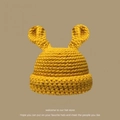 Cute yellow knitted bunny ear hat featuring cozy handmade texture and long rabbit ears - One Size / Rabbit Ear Hat Yellow