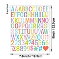 Colorful 1-inch vinyl letter and number stickers for DIY crafts and kitchen labels - Multicolor