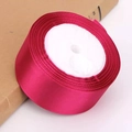 Deep pink high-density satin ribbon roll for gift wrapping and DIY crafts wedding decor - Dark Rose Red (91#)