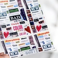 Self-adhesive nail art stickers with pop art collage patterns and text for manicures - TS-660 Pop Newspaper