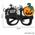 Halloween decorative glasses with pumpkin, spider web and black cat for party costume - Cat & Pumpkin