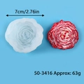 3D rose flower silicone mold for DIY aroma candles and resin crafts 7cm diameter - Small / White