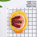 Realistic 3D steak rice bowl fridge magnet, miniature food model 4.7x5.9cm size - Beef Steak with Rice