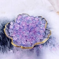 Pink purple 8mm cracked glass beads for DIY jewelry making in a decorative glass bowl - 3# Jade-Cracked Purple Blue