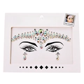 AB crystal face jewels stickers in symmetrical drop and round shapes for festivals - HF-88
