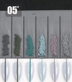Nail art metal chains set in six colors including deep grey and pink for DIY manicures - 05# Cool Toned Metal Chain Set