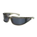 Occhiali da sole punk Y2K con montatura marrone traslucida e lenti grigio scuro - C5 Montatura Verde Trasparente Lenti Grigie