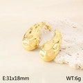 Minimalist gold teardrop earrings with hammered texture finish, size 31x18mm - Style B-Long Waterdrop Hammered (KE113302-KFC)
