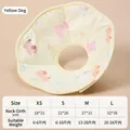 Größentabelle für wasserdichte Schutzkragen für Katzen und kleine Hunde im Hundemuster - XS (Hals 18-21cm) / Gelber Hund
