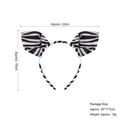 Cerchietto a zebra carino per bambini con misure 23 cm di larghezza e 16 cm di altezza - Orecchie di Zebra (Spugna)