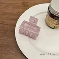 Matte purple hollow square hair claw clip for high ponytail style 5cm size - Diameter Approx 5cm / 16# Jelly Light Pink Hollow Style