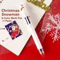 Christmas snowman 6-color ballpoint pen with retractable cute holiday design - 6 Colors Snowman