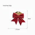 Fiocco natalizio rosso scintillante con gancio dorato, misura 21,5 cm x 18 cm - Piccolo Rosso (18cm)