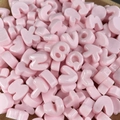 Macro shot of small pink resin English alphabet beads for DIY phone cases and hair clips - Trick or Treat / Random Single Pack / Pink