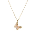 Collana dorata in acciaio inossidabile con pendente a farfalla e zirconi colorati - Stile Farfalla Dorata (5470719308509)