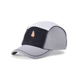 Quick-dry kids baseball cap with hiker embroidery and 5-panel color block design - Three-color Grey (Quick-dry Waterproof)
