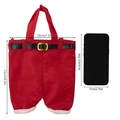 Red Santa pants gift bag with black belt and white fur trim, sizing 21x19cm - Large (29cm*19cm)