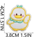 Cute cartoon chick embroidered patch for DIY crafts 4x3.8cm fabric sewing applique - Colorful Chick