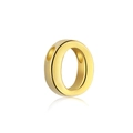 Elegant gold-finished S925 silver letter O pendant featuring a smooth polished surface - Gold DY130019 (O)