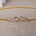 Elegante cintura elastica in metallo dorato con fibbia a gancio per abiti da donna - 70 cm / Oro