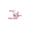 Close-up of 4mm stainless steel hexagonal bead with 2mm hole for DIY jewelry making - Short Hexagon Bead / 4mm / Steel
