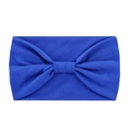 Elastic royal blue yoga headband with a twist knot design and soft knitted texture - Sapphire Blue