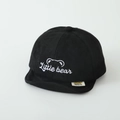 Black velvet infant soft brim hat featuring cute little bear embroidery and ears - little / Black
