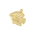 Ciondolo a forma di pesce in metallo dorato in stile oceanico per gioielli creativi - Forma di Pesce VD1576 / Oro