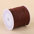 Roll of 0.8mm brown nylon cord for DIY manual braiding and jewelry making - Light Coffee