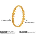 Détail montrant les dimensions du bracelet tête de mort doré avec diamètre de 6,0cm - Forme de Crâne Or (Z386)