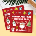 Two Merry Christmas coloring books with bold and easy cartoon Santa and snowman patterns - Merry Christmas (TS04-Merry Christmas)