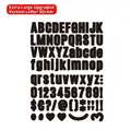 Minimalist black bold alphabet and number stickers for desktop organizers and storage - Upgraded Enlarged Letter Stickers