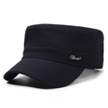 Gorra militar para hombre en algodón azul marino con logo metálico Hempl para exteriores - Ajustable / Azul marino