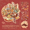 Poetry Hairpin theme 3D landscape sticker kit with ancient Chinese style PVC motifs - Poetic Hairpins (Gilded Encounter)