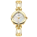 GEDI luxury gold women's watch with mother-of-pearl dial and white enamel hollow strap - Gold Case White Mother Of Pearl