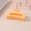 Matte orange rectangular hair claw clip for thick hair displayed on a minimalist background - #24 Matte Orange - 10.5cm / Bulk (No Packaging)