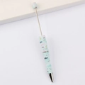 DIY plastic beaded ballpoint pen featuring mint green unicorn and cloud print design - 20# Pattern (Unicorn)