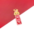 DIY Chinese New Year rabbit enamel pendant with Ping An blessing banner for jewelry - Safety and Peace