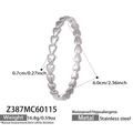 Bracciale a maglie a cuore in acciaio inossidabile lucido con diametro interno di 6,0 cm - Stile Intrecciato (Z387-Bracciale Oro)