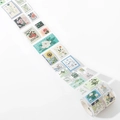 Vintage floral stamp washi tape for DIY scrapbooking with botanical patterns - Flower & Fruit Delivery