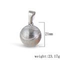 24k gold-plated stainless steel basketball pendant necklace 21mm diameter 23g weight - QZ01-Basketball-Steel