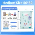 56x80cm vacuum storage bag with blue sea life print for travel luggage packing - Ocean World Style / 56*80cm (Medium)