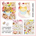Sweet dessert house DIY landscape sticker set with PET material and rabbit themes - Sweet House
