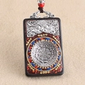 Ebony Red Auspicious Beast Trigrams Single Pendant